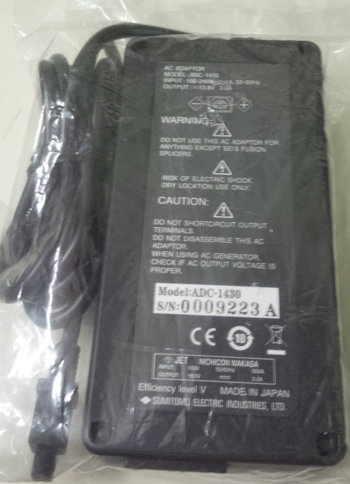 adapter 1430 sumitomo fusion splicer